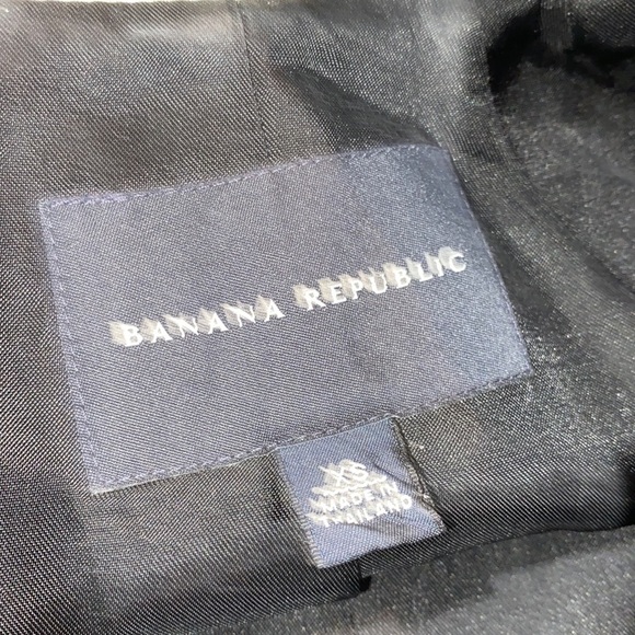 Banana Republic black jacket size xsmall wool blend - Picture 5 of 7
